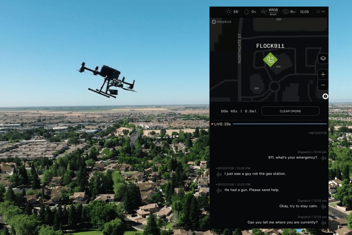 Aerodome Flock 911 emergency drone