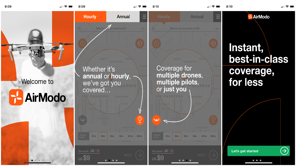 airmodo drone insurance app usi