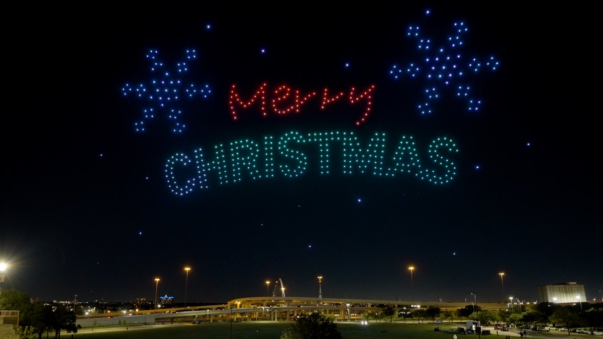 christmas drone show texas world record longest