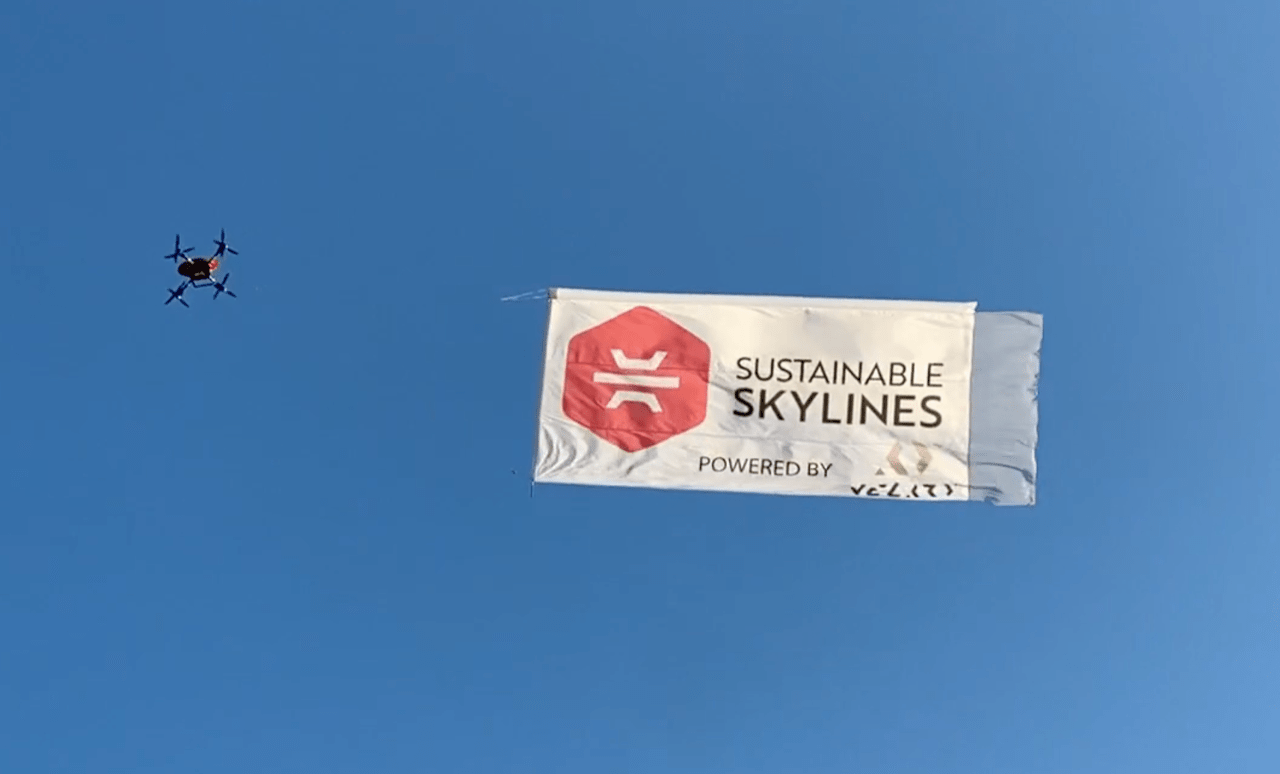 Sustainable Skylines drone advertising mitsubishi miami